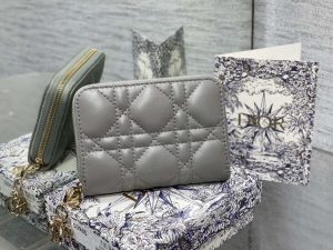 dior s0011 lady dior zipper card holder medium gray cannage lambskin 02 luxibags.ru .jpg