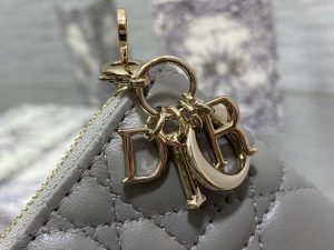 dior s0011 lady dior zipper card holder medium gray cannage lambskin 04 luxibags.ru .jpg