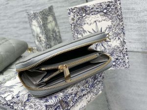 dior s0011 lady dior zipper card holder medium gray cannage lambskin 05 luxibags.ru .jpg