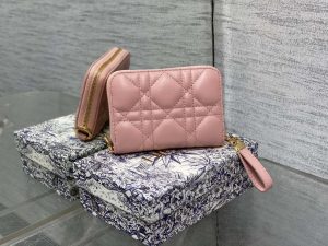 dior s0011 lady dior zipper card holder medium light pink cannage lambskin 02 luxibags.ru .jpg