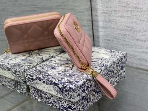 dior s0011 lady dior zipper card holder medium light pink cannage lambskin 03 luxibags.ru .jpg