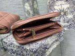 dior s0011 lady dior zipper card holder medium pink cannage lambskin 05 luxibags.ru .jpg