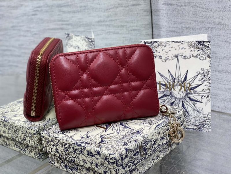 dior s0011 lady dior zipper card holder medium wine red cannage lambskin 01 luxibags.ru .jpg