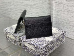 dior s5611 saddle flap card holder black grained calfskin 02 luxibags.ru .jpg