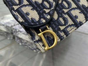dior s5611 saddle flap card holder blue dior oblique jacquard 04 luxibags.ru .jpg