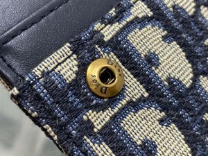 dior s5611 saddle flap card holder blue dior oblique jacquard 07 luxibags.ru .jpg