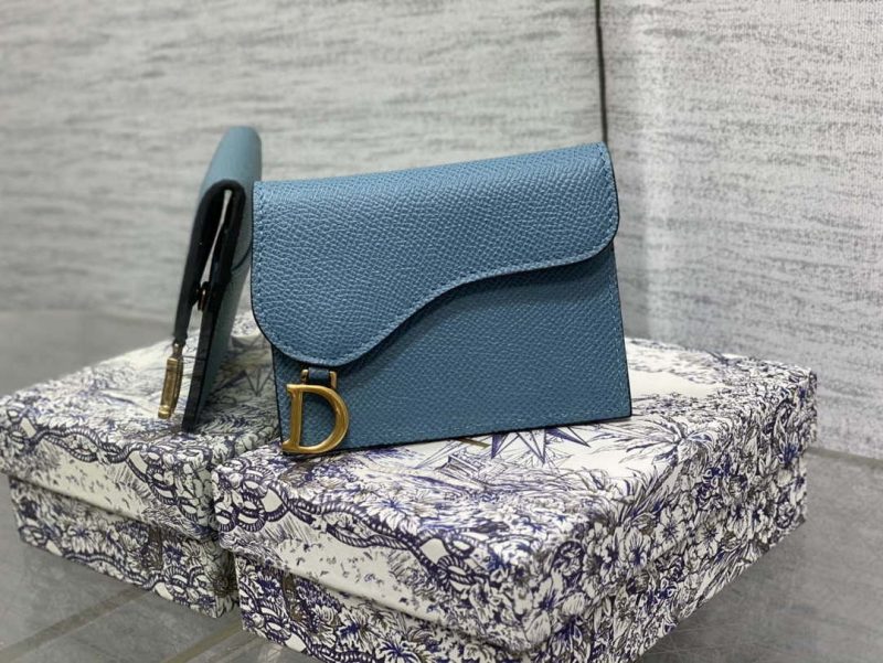dior s5611 saddle flap card holder blue grained calfskin 01 luxibags.ru .jpg