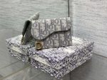 dior s5611 saddle flap card holder gray dior oblique jacquard 01 luxibags.ru .jpg