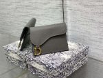 dior s5611 saddle flap card holder gray grained calfskin 01 luxibags.ru .jpg