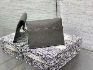 dior s5611 saddle flap card holder gray grained calfskin 02 luxibags.ru .jpg