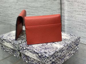 dior s5611 saddle flap card holder orange grained calfskin 02 luxibags.ru .jpg