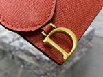 dior s5611 saddle flap card holder orange grained calfskin 03 luxibags.ru .jpg