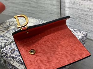 dior s5611 saddle flap card holder orange grained calfskin 06 luxibags.ru .jpg