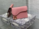 dior s5611 saddle flap card holder pink grained calfskin 01 luxibags.ru .jpg