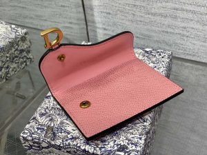 dior s5611 saddle flap card holder pink grained calfskin 04 luxibags.ru .jpg