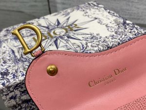 dior s5611 saddle flap card holder pink grained calfskin 05 luxibags.ru .jpg