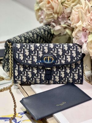 dior s5703 bobby east west pouch with chain blue dior oblique jacquard 001 luxibags.ru .jpg