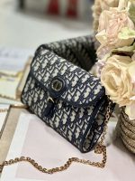 dior s5703 bobby east west pouch with chain blue dior oblique jacquard 003 luxibags.ru .jpg