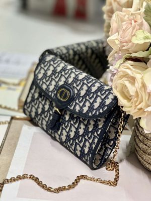 dior s5703 bobby east west pouch with chain blue dior oblique jacquard 003 luxibags.ru .jpg