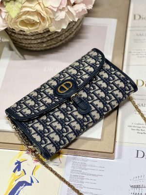 dior s5703 bobby east west pouch with chain blue dior oblique jacquard 005 luxibags.ru .jpg