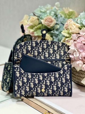 dior s5703 bobby east west pouch with chain blue dior oblique jacquard 006 luxibags.ru .jpg