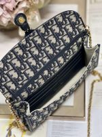 dior s5703 bobby east west pouch with chain blue dior oblique jacquard 008 luxibags.ru .jpg