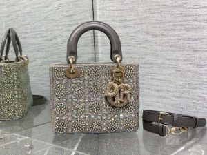 dior small lady bag lambskin m0538 limited edition heavy industry beads gray 002 luxibags.ru .jpg