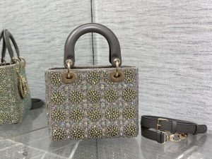 dior small lady bag lambskin m0538 limited edition heavy industry beads gray 005 luxibags.ru .jpg