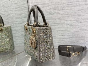 dior small lady bag lambskin m0538 limited edition heavy industry beads gray 006 luxibags.ru .jpg
