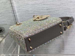 dior small lady bag lambskin m0538 limited edition heavy industry beads gray 007 luxibags.ru .jpg