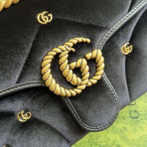 gucci 443497 gg marmont small shoulder bag black quilted velvet 5 luxibags.ru .jpg