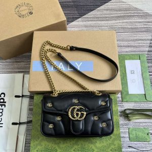 gucci 446744 gg marmont mini shoulder bag double g studs black 1 luxibags.ru .jpg