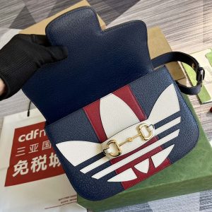 gucci 602204 adidas x gucci gucci horsebit 1955 small bag navy white 007 luxibags.ru .jpg
