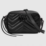 gucci 634936 gg marmont mini shoulder bag black matelass chevron leather 1 luxibags.ru .jpg