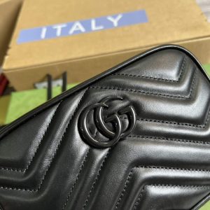 gucci 634936 gg marmont mini shoulder bag black matelass chevron leather 6 luxibags.ru .jpg