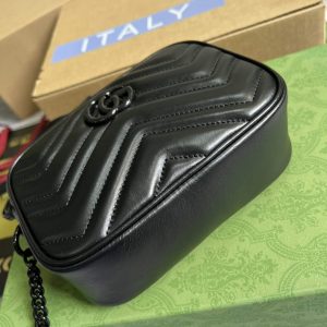 gucci 634936 gg marmont mini shoulder bag black matelass chevron leather 7 luxibags.ru .jpg