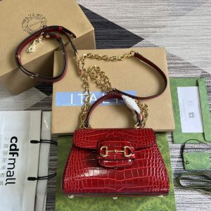 gucci 703848 gucci horsebit 1955 mini bag red crocodile leather 1 luxibags.ru .jpg