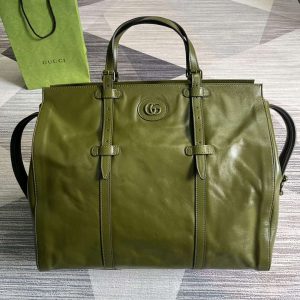 gucci 725683 large tote bag with tonal double g forest green 1 luxibags.ru .jpg