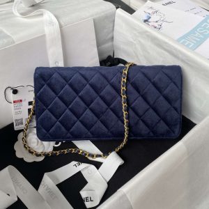 hanel ap3363 flap baguette bag velvet navy blue 002 luxibags.ru .jpg