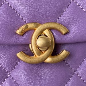 hanel as3205 mini flap bag lambskin gold tone metal purple 03 luxibags.ru .jpg