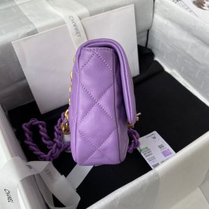 hanel as3205 mini flap bag lambskin gold tone metal purple 05 luxibags.ru .jpg