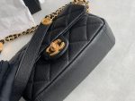 hanel as3369 small flap bag shiny calfskin gold tone metal black 07 luxibags.ru .jpg