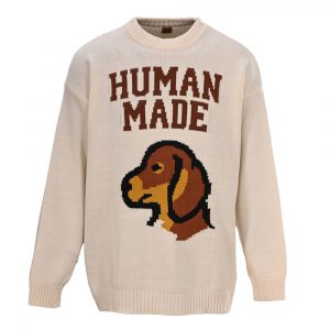 human made cream sweater
