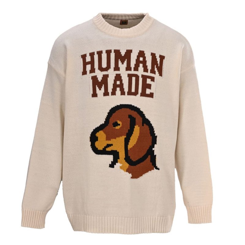 human made cream sweater